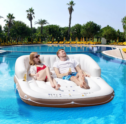 Inflatable Pool Float With Canopy