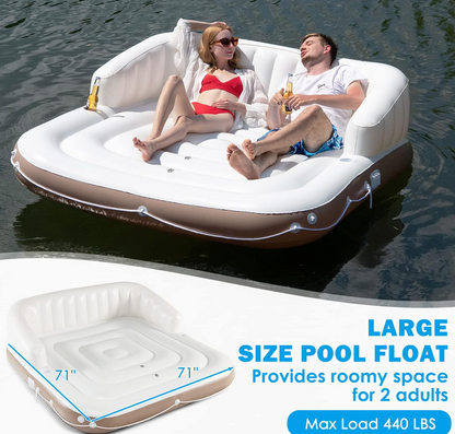 Inflatable Pool Float With Canopy